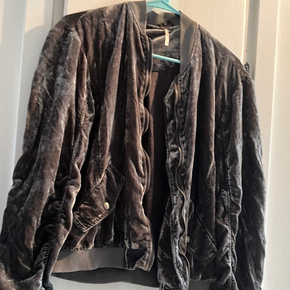 Grey Velvet Free People Jacket